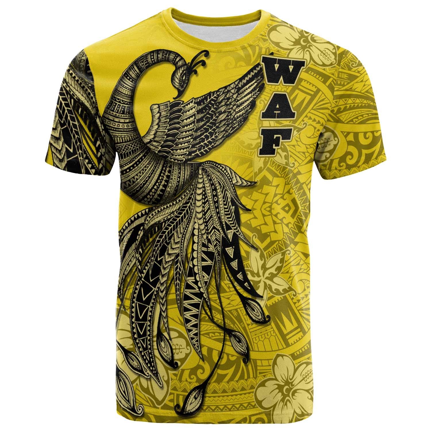 Wallis and Futuna T Shirt Polynesian Phoenix Bird, Fairytales Bird Yellow Unisex Yellow - Polynesian Pride