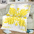 Hawaiian Quilt Maui Plant And Hibiscus Premium Blanket - Yellow White - AH - Polynesian Pride