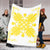 Hawaiian Quilt Maui Plant And Hibiscus Premium Blanket - Yellow White - AH - Polynesian Pride