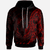 Solomon Islands Hoodie Custom Polynesian Pattern Style Red Color Unisex Red - Polynesian Pride