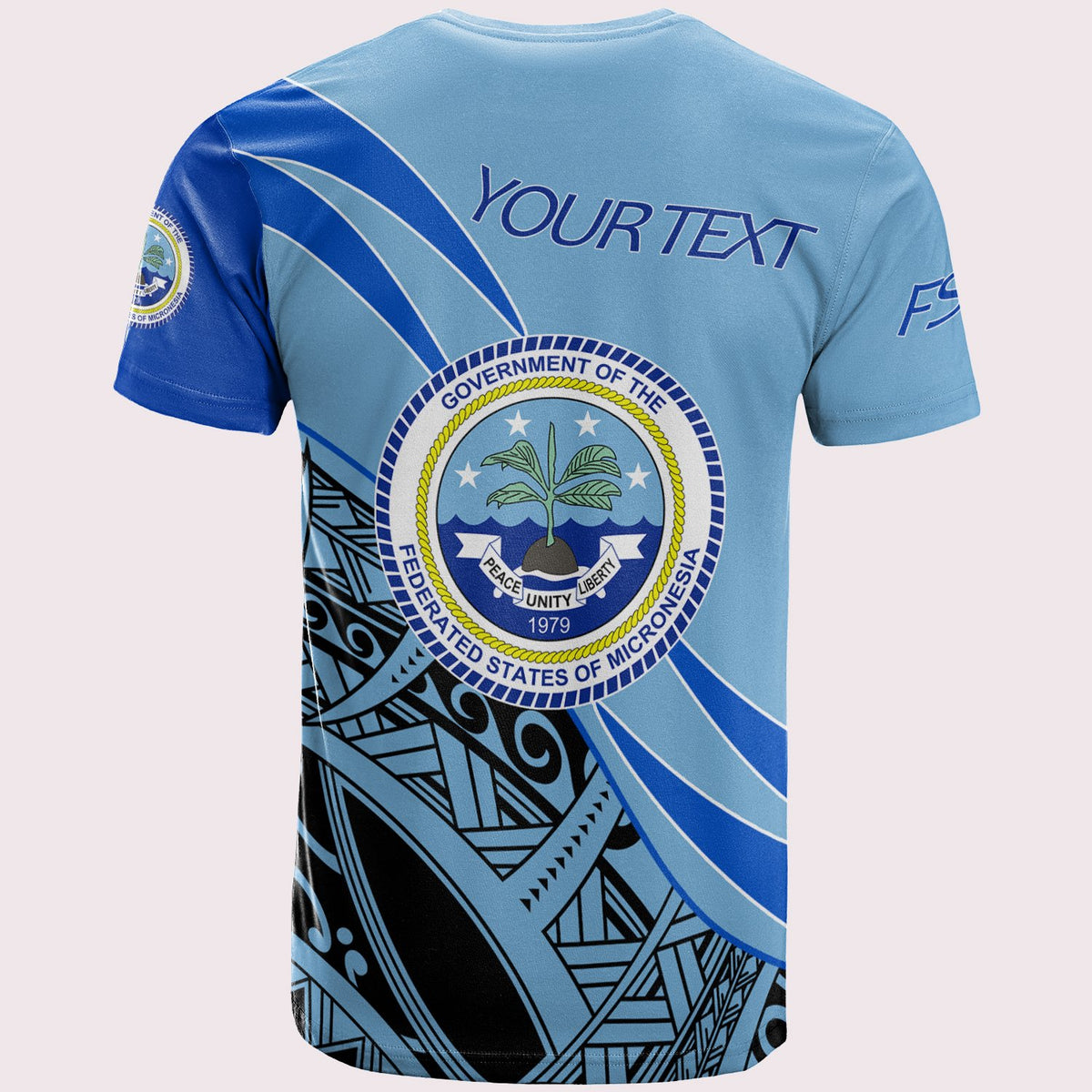 Federated States of Micronesia T Shirt Custom Symmetrical Lines - Polynesian Pride