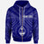 Guam Custom Zip up Hoodie Guam Seal With Polynesian Tattoo Style (Blue) Unisex Blue - Polynesian Pride