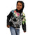 YAP Polynesian Zip up Hoodie Summer Plumeria (Black) Kid Black - Polynesian Pride