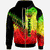 Hawaii Zip Hoodie Reggage Color Symmetry Style Unisex Black - Polynesian Pride