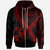 Tonga Zip up Hoodie Tonga Coat of Arms With Polynesian Tattoo Red Unisex Red - Polynesian Pride