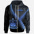 Samoa Zip up Hoodie Samoa Coat of Arms With Polynesian Tattoo Blue Unisex Blue - Polynesian Pride