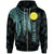 Palau Polynesian Custom Zip up Hoodie Polynesian Wings (Turquoise) Unisex Turquoise - Polynesian Pride