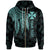 Wallis and Futuna Custom Zip up Hoodie Polynesian Wings Turquoise Unisex Turquoise - Polynesian Pride