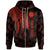 Nauru Custom Zip up Hoodie Polynesian Wings Red Unisex Red - Polynesian Pride