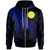 Palau Polynesian Zip up Hoodie Polynesian Wings (Blue) Unisex Blue - Polynesian Pride