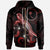 Chuuk Polynesian Zip up Hoodie Turtle With Blooming Hibiscus Red Unisex Red - Polynesian Pride