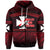 Custom Wallis and Futuna Rugby Polynesian Patterns Zip Hoodie Unisex Red - Polynesian Pride