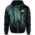 Tokelau Polynesian Zip up Hoodie Polynesian Wings (Turquoise) Unisex Turquoise - Polynesian Pride