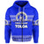 Custom Tonga Tupou College Toloa Zip Hoodie Unisex Blue - Polynesian Pride