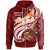 American Samoa Zip up Hoodies AS Seal Polynesian Patterns Plumeria Unisex Red - Polynesian Pride