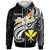 Hawaii Zip up Hoodie Kanaka Maoli Polynesian Patterns Plumeria (Black) Unisex Black - Polynesian Pride