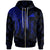 Tokelau Polynesian Zip up Hoodie Polynesian Wings (Blue) Unisex Blue - Polynesian Pride