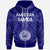 American Samoa Zip up Hoodie Seal In Polynesian Tattoo Style (Blue) Unisex Blue - Polynesian Pride