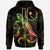 Chuuk Polynesian Zip up Hoodie Turtle With Blooming Hibiscus Reggae Unisex Reggae - Polynesian Pride