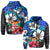 (Custom Text and Number) Fiji Tie Dye Hoodie Polynesian Blue Tribal Creative Tropical Flowers LT13 Zip Hoodie Blue - Polynesian Pride