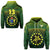 Custom The Kukis Zip Hoodie Cook Islands Rugby Custom Text and Number LT13 Unisex Green - Polynesian Pride