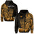 Hawaii Polynesian Zip Hoodie Gold Tiki Masks Hawaiian LT13 Unisex Gold - Polynesian Pride