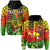 Custom Hawaii Flowers Hoodie Color Tribal Pattern Hawaiian LT13 Zip Hoodie Reggae - Polynesian Pride