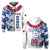 (Custom Text and Number) Toa Samoa Rugby Hoodie Siamupini Ula Fala White LT13 Zip Hoodie White - Polynesian Pride