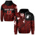 Custom Polynesian Rugby Zip Hoodie Love Red Custom Text and Number Unisex Red - Polynesian Pride