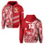 Custom Tonga Rugby Zip Hoodie Rustic Unisex Red - Polynesian Pride