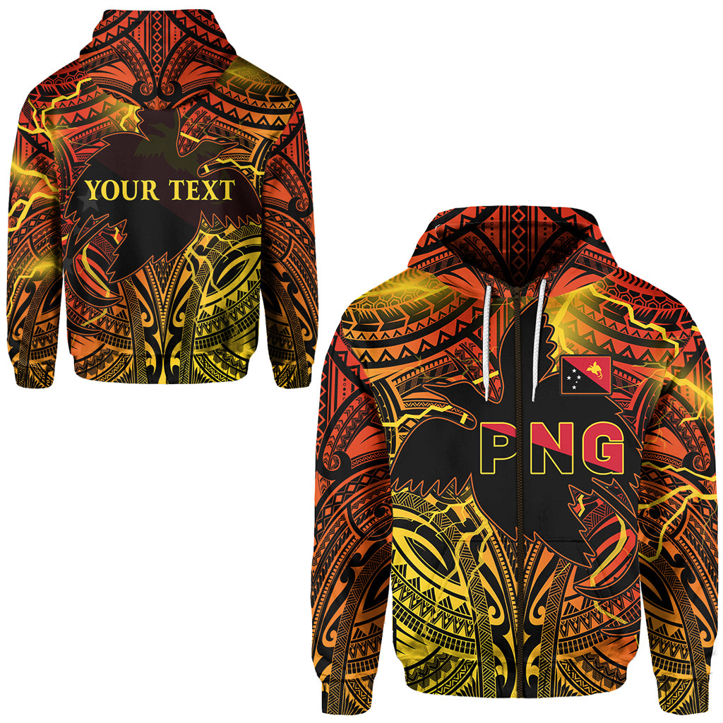 Custom Papua New Guinea Zip Hoodie Stalwart Polynesian Special LT13 Unisex Red - Polynesian Pride