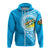 Custom Vanuatu Torba Province Zip up Hoodie Torba Emblem LT7 Unisex Blue - Polynesian Pride