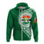 Custom Vanuatu Penama Province Zip up Hoodie Penama Emblem LT7 Unisex Green - Polynesian Pride