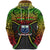 Custom Samoa Zip Hoodie Polynesian Tattoo Seashore Unisex Reggae - Polynesian Pride