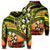 Hawaii Plumeria Polynesian Hoodie Zip Hope AH Unisex Black - Polynesian Pride