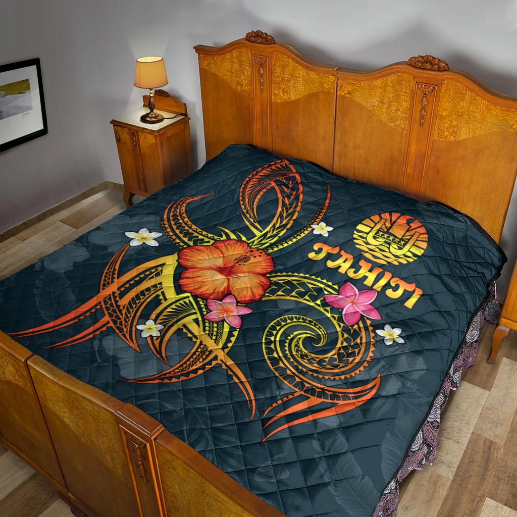 Polynesian Tahiti Premium Quilt - Legend of Tahiti (Blue) - Polynesian Pride