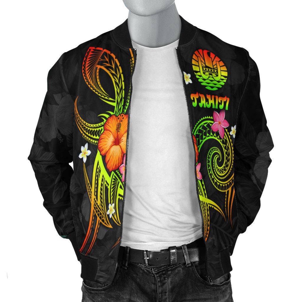Polynesian Tahiti Men's Bomber Jacket - Legend of Tahiti (Reggae) - Polynesian Pride