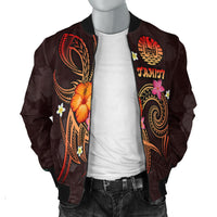 Polynesian Tahiti Men's Bomber Jacket - Legend of Tahiti (Red) - Polynesian Pride