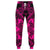 Polynesian Plumeria Mix Pink Black Joggers Unisex Pink - Polynesian Pride