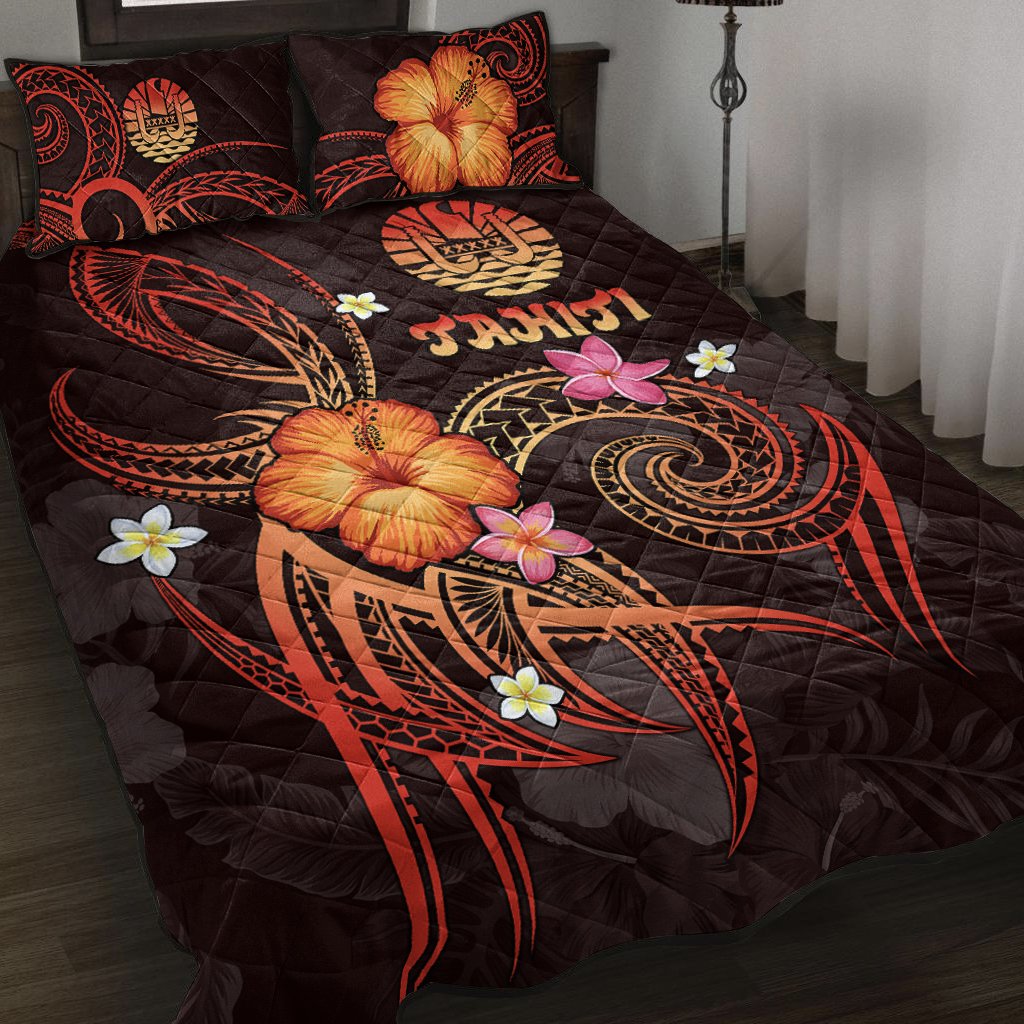 Polynesian Tahiti Quilt Bed Set - Legend of Tahiti (Red) Red - Polynesian Pride