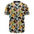 Tropical Jungle Parrots And Flamingos Pattern Baseball Jersey Black - Polynesian Pride