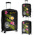 American Samoa Polynesian Custom Personalised Luggage Covers - Plumeria Tribal Black - Polynesian Pride