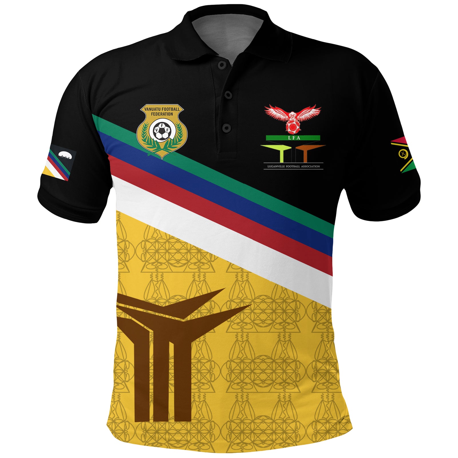 Luganville Football Association Polo Shirt LT12 Unisex Yellow - Polynesian Pride