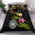 American Samoa Polynesian Custom Personalised Bedding Set - Plumeria Tribal Black - Polynesian Pride