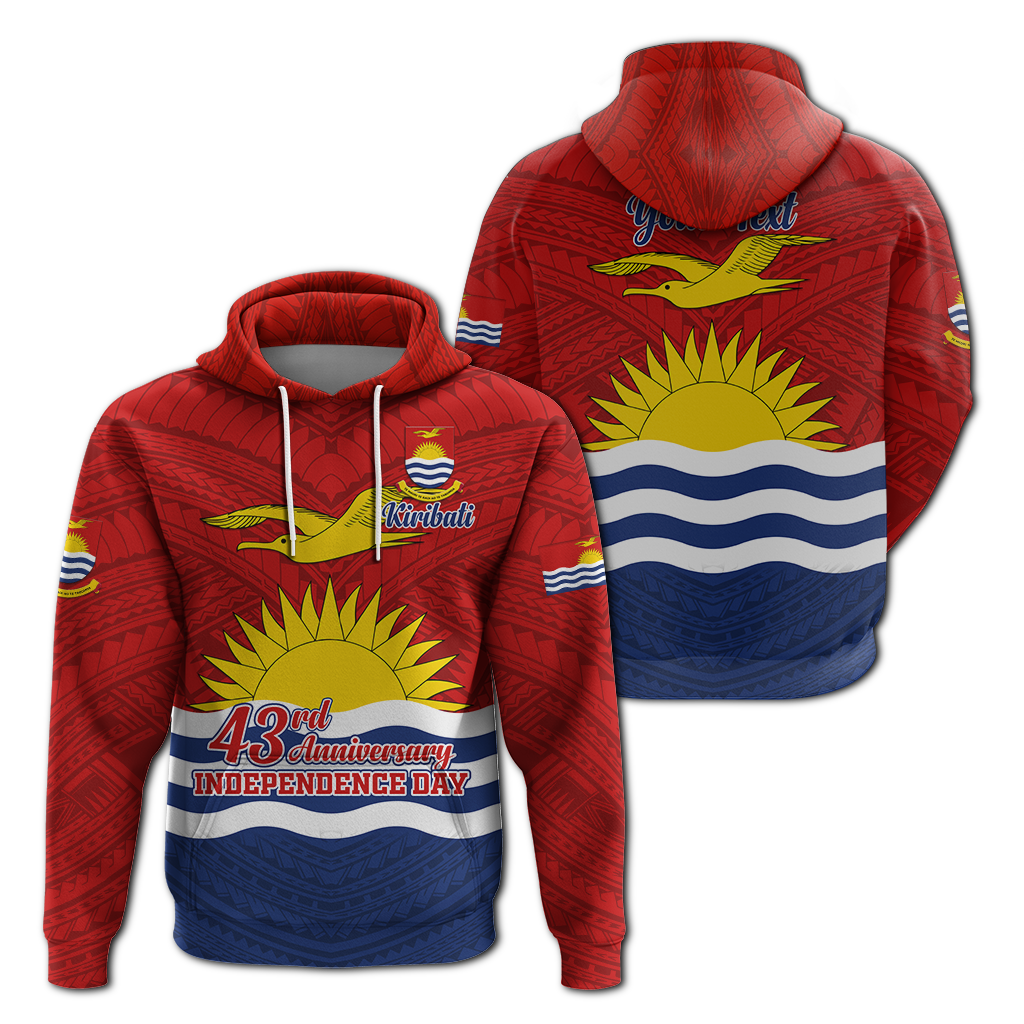 Custom Kiribati 43rd Independence Celebrations Hoodie LT12 Hoodie Blue - Polynesian Pride