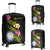 Marshall Islands Polynesian Custom Personalised Luggage Covers - Plumeria Tribal Black - Polynesian Pride