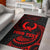 Pohnpei Polynesian Custom Personalised Area Rug - Red Tribal Wave Red - Polynesian Pride