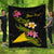 Tokelau Polynesian Custom Personalised Quilt - Plumeria Tribal Black - Polynesian Pride