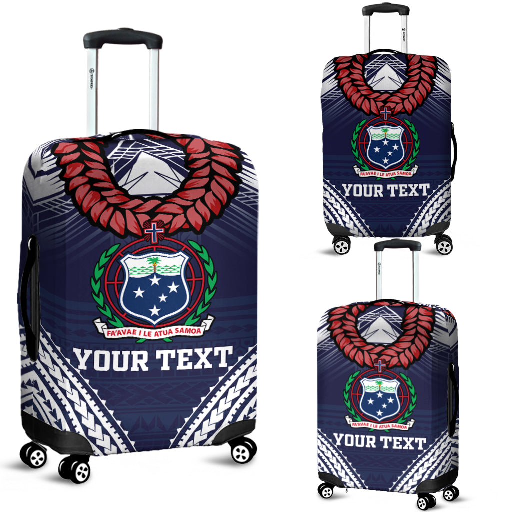 (Custom Personalised) Samoan Ula Fala Art Luggage Covers - LT12 Blue - Polynesian Pride