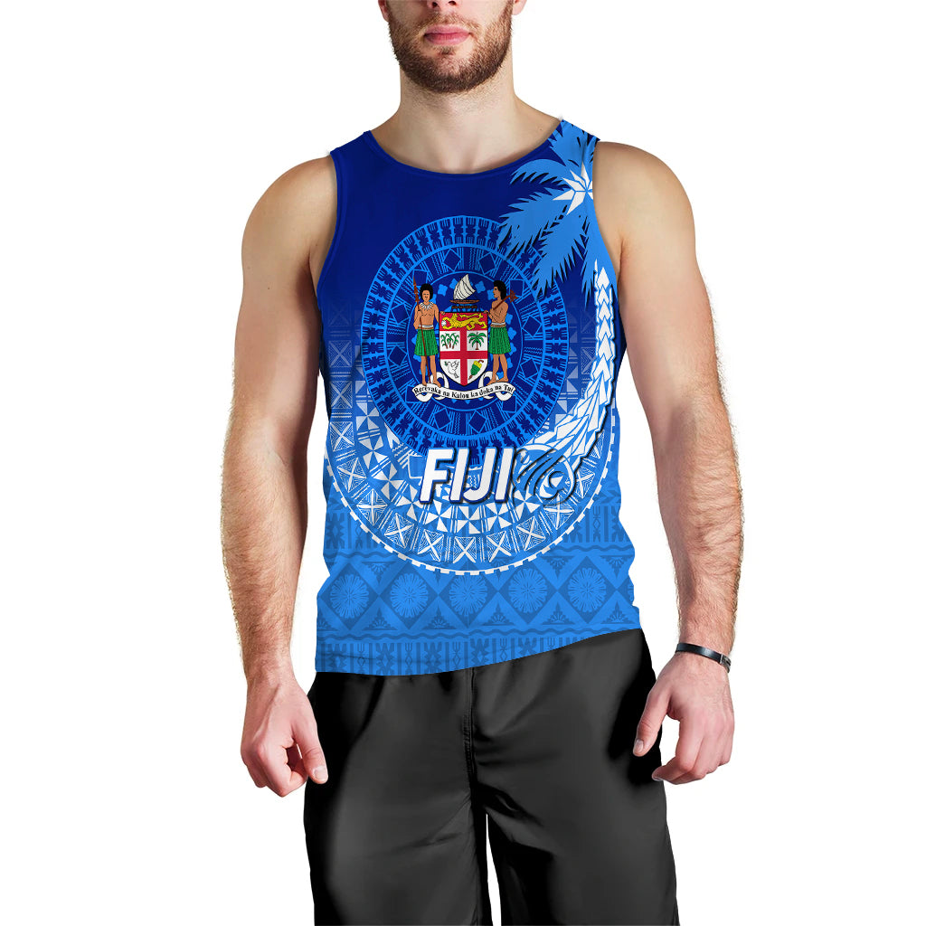 (Custom Personalised) Fiji Tapa Tribal Coconut Tree Men Tank Top - LT12 - Polynesian Pride